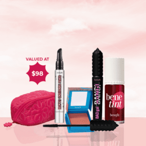 Benefit makeup kit with mascara blush and Benetint