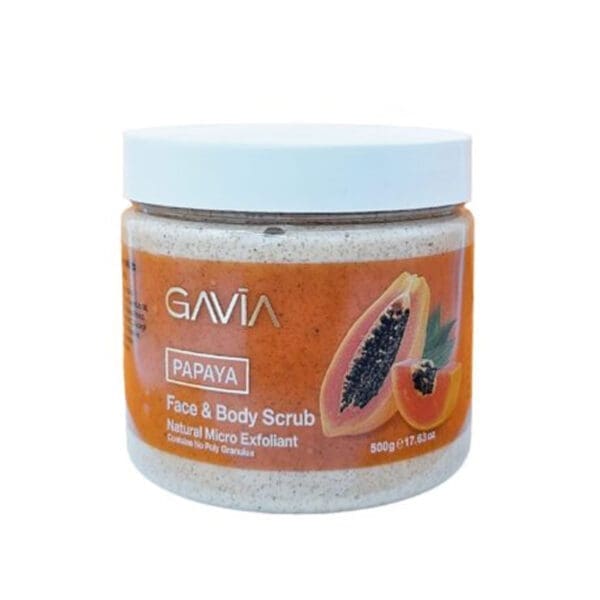 Gavia Face & Body Scrub Papaya 500ml | The Glam Edition